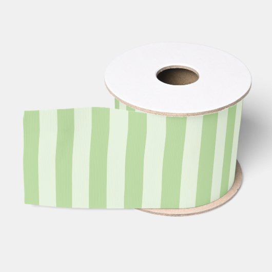 Groene Strepen Grosgrain Lint (Spoel)