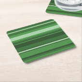 Groene strepen kartonnen onderzetters (Schuin)