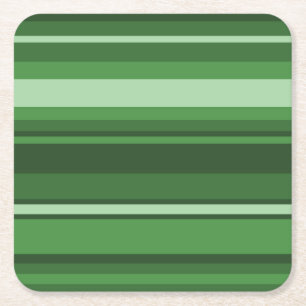 Groene strepen kartonnen onderzetters