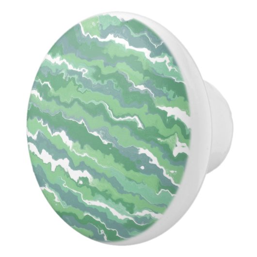 Groene Strepen Keramische Knop (Rechts)