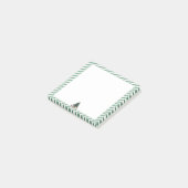 Groene strepen, kerstboom met cadeau post-it® notes (Schuin)