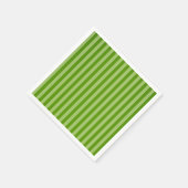 Groene Strepen Kerstmis Papier Servetten (Hoek)