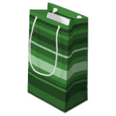Groene strepen klein cadeauzakje (Achterkant Gekanteld)