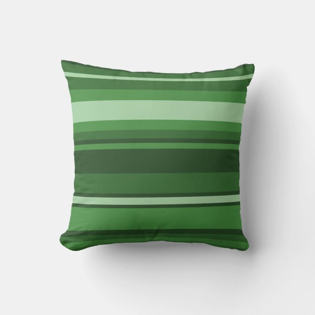 Groene strepen kussen (Voorkant)