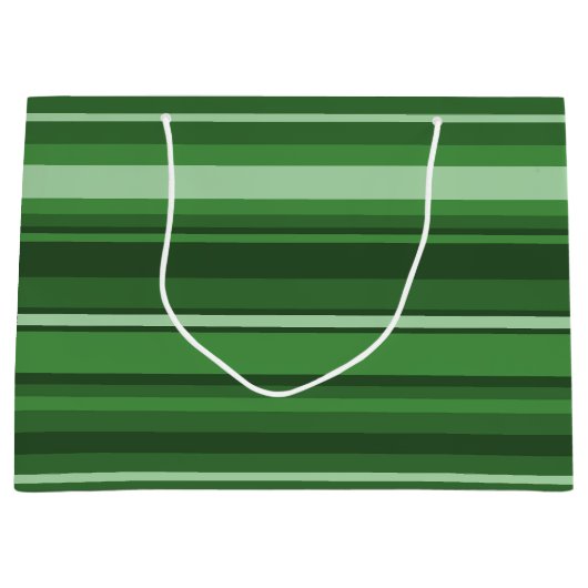 Groene strepen large cadeautasje (Voorkant)