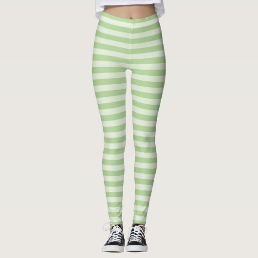 Groene Strepen Leggings (Voorkant)
