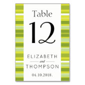 Groene strepen, lijnen, gestreepte patroon, bruilo kaart (Achterkant)