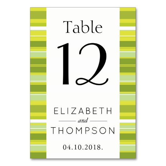 Groene strepen, lijnen, gestreepte patroon, bruilo kaart (Achterkant)