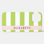 Groene strepen, lijnen, streeppatroon, Jouw naam Case-Mate iPhone Case (Achterkant (horizontaal))