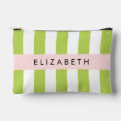 Groene strepen, lijnen, streeppatroon, Jouw naam Etui (Voorkant)