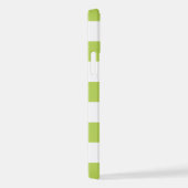 Groene strepen, lijnen, streeppatroon, Jouw naam iPhone Hoesje (Rechterkant)