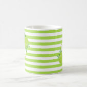 Groene strepen Limoen Citrusvruchten Plakjes Monog Koffiemok (Center)