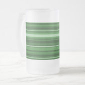 Groene strepen matglas bierpul (Voorkant links)