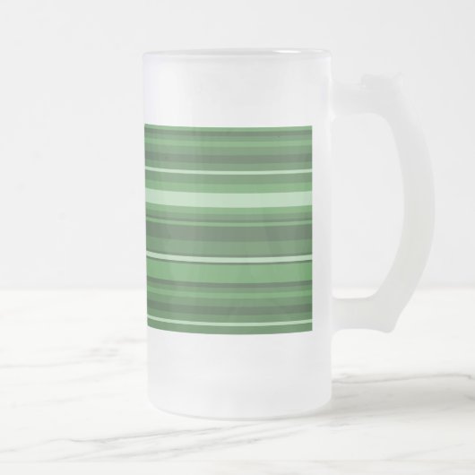 Groene strepen matglas bierpul (Rechts)