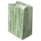 Groene Strepen  Medium Cadeauzakje (Achterkant Gekanteld)