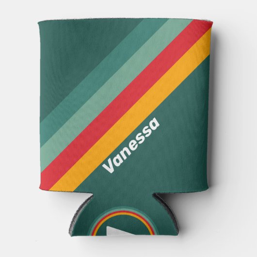 Groene Strepen met Naam Blikjeskoeler (Voorkant)