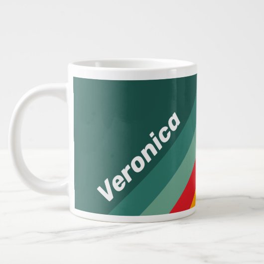 Groene Strepen met Naam Grote Koffiekop (Links)