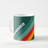 Groene Strepen met Naam Koffiemok (Voorkant links)