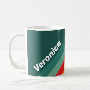 Groene Strepen met Naam Koffiemok