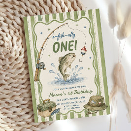 Groene Strepen O-Fish-Ally Eén Verjaardag  Kaart
