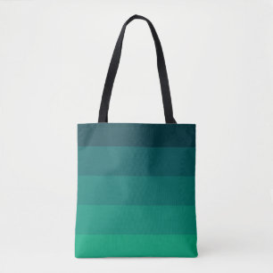 Groene strepen palet tote bag