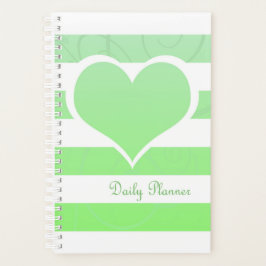 Groene strepen Pastel hart dagelijks Planner