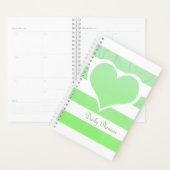 Groene strepen Pastel hart dagelijks Planner (Display)