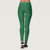 Groene strepen patroon St Patrick's Day Leggings (Achterkant)