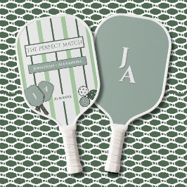 Groene Strepen Perfecte Match Koppels Pickleball Paddle