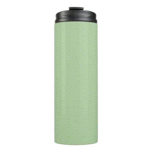Groene Strepen Pompoen Patroon Thermosbeker (Voorkant)