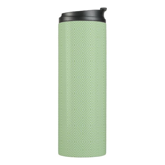 Groene Strepen Pompoen Patroon Thermosbeker (Gedraaid links)