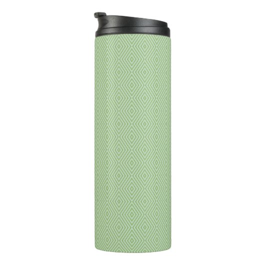Groene Strepen Pompoen Patroon Thermosbeker (Geroteerd rechts)