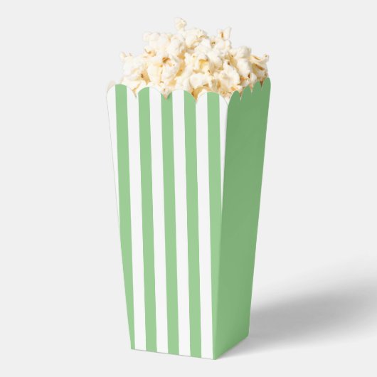 Groene strepen Popcorn Favor Box Bedankdoosjes (Popped)