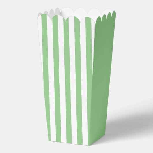Groene strepen Popcorn Favor Box Bedankdoosjes (Voorkant)