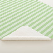 Groene Strepen Sherpa Deken (3/4)