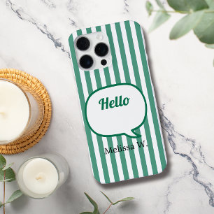 Groene Strepen Spreekwolk iPhone 16 Pro Max Hoesje