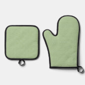 Groene Strepen Squash Patroon Ovenwant & Pannenlap Set (Voorkant)