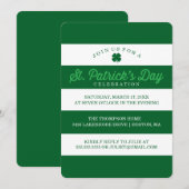 Groene strepen St. Patrick's Day Kaart (Voorkant / Achterkant)