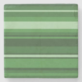 Groene strepen stenen onderzetter (Voorkant)