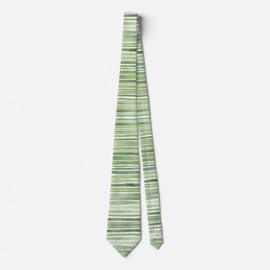 Groene Strepen  Stropdas (Voorkant)