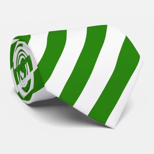 Groene strepen stropdas (Opgerold)