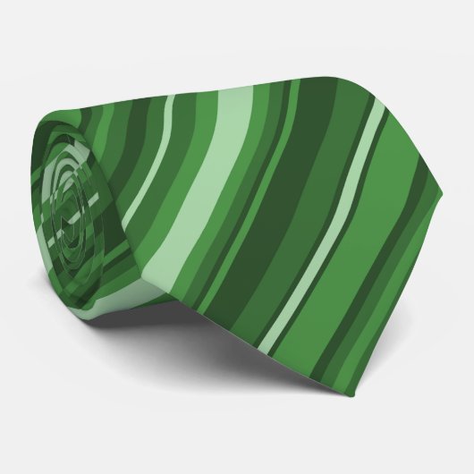 Groene strepen stropdas (Opgerold)