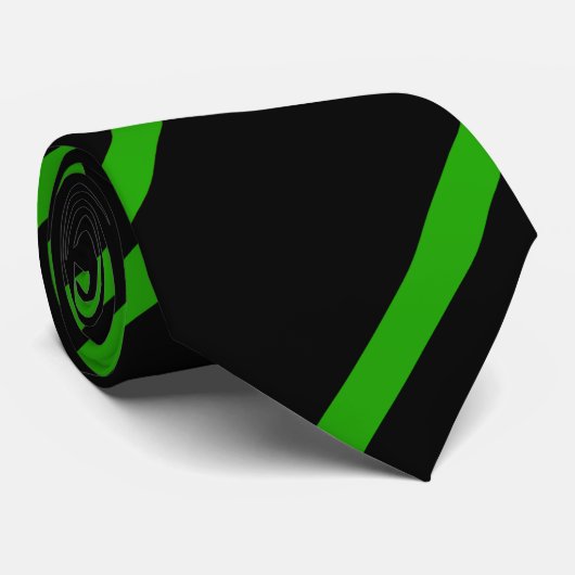 Groene strepen stropdas (Opgerold)