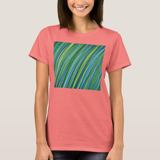 Groene strepen T Shirt (Voorkant)