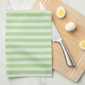 Groene Strepen Theedoek (Quarter Fold)