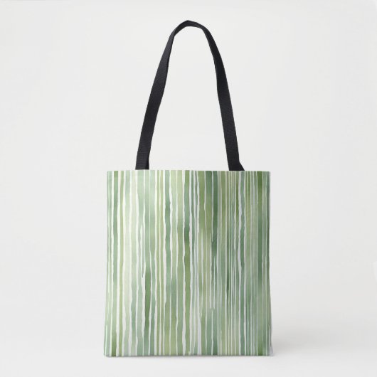 Groene Strepen  Tote Bag (Voorkant)