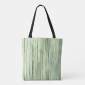Groene Strepen  Tote Bag (Achterkant)
