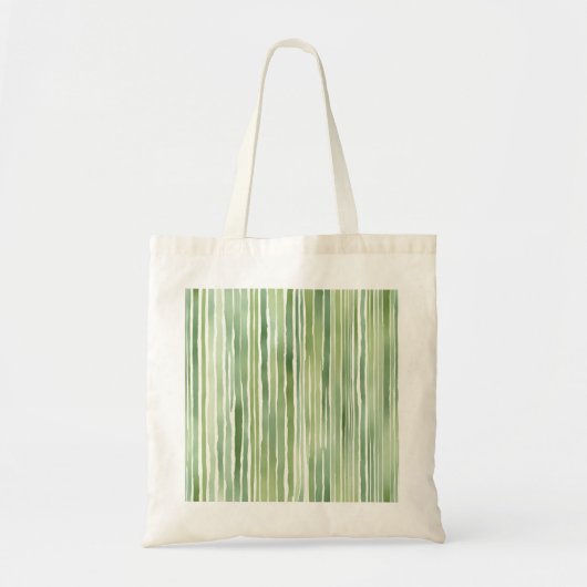 Groene Strepen  Tote Bag (Voorkant)