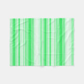 Groene strepen van lente fleece deken (Voorkant (Horizontaal))