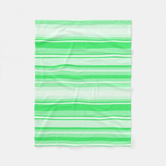 Groene strepen van lente fleece deken (Voorkant)